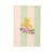 Towel, Yellow Embroidered Flower Striped