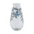 Vase, Tall Clear WIth Painted Flowers