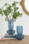 Vase, Blue Glass Cut SMALL