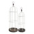 Lantern, Tall Round White Metal Cage LARGE
