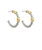 Earrings, Two-Tone Hoops