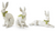 Bunny, Lying White Rabbit With Green Ribbon