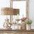 Candleholders, White & Gold Floral Edge Pillar