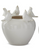 Vase, Cream Ceramic Bird Rim LARGE