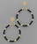 Earrings, Black Crystal Bead Circle