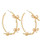 Earrings, Gold Bow Hoops