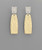 Earrings, Two-Tone Rectangle