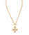 Necklace, Pearl Cross Toggle Gold