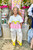 Set, French Terry Color Block Yellow/Pink