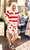 Shirt, Red and Ivory Stripe
