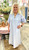 Dress, Blakely Sky Seer Pinstripe Stand Collar Drop Shoulder