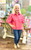 Shirt, Pink/Red Striped Collar Neck Button Down