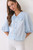 Shirt, Double Peter Pan Collared Blue