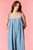 Jumper, Polka Dot Tie Strap With Pleats and Flare Legs