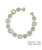 Bracelet, Irridescent Round Rhinestones, Magnet