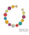 Bracelet, Multi-Colored Round Rhinestones, Magnet Closure