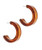 Earrings. Tortoise Shell Acrylic Hoops