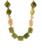 Necklace, Mossy Green and Cream Beads