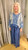 Pants, Blue Tiered With Tie At Waist