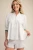 Shirt, White With Green Collar and Cuff Half Zip