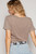 Shirt, Brown Short Sleeve Vintage Stone Washed
