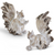 Squirrel, Whitewashed Resin With Acorn