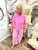 Pants, Pink and White Stripe Wide Leg