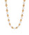 Necklace, Clear Square Beades and Round Gold