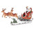 Santa With Sled and Reindeer Figurine