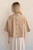 Shirt, Khaki Back Button Boxy