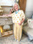 Shirt, Big Polka Dot Mock Neck Mustard/Cream