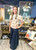 Pants, Navy Palazzo A Line Wide Leg