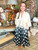 Skirt, Olive and Ivory Polka-Dot Midi