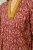 Dress, Midi Wine Floral With Scalloped Trim