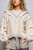 Shirt, Beige French Terry With Eyelet Trim