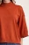 Sweater, Rust Mock Neck Three Quarter Length Sleeves