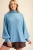 Shirt, Oversized Mock Neck Sky Blue