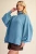 Shirt, Oversized Mock Neck Sky Blue