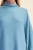 Shirt, Oversized Mock Neck Sky Blue