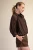 Shirt, Puff Sleeve Ballon Button Up Brown