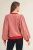 Shirt, Brick and White Striped Long Sleeve