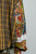 Shirt, Plaid Button Up With Floral Sleeves