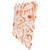 Display Board, Orange Chinoiserie