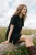Dress, Short Sleeve Shift With Gold Buttons and Pockets