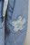 Set, Powder Blue With Floral Accents Zip Hoodie and Pants