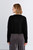Sweater, Black Fluffy Knit Open Cardigan