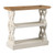 Shelf Table, Distressed White With Wooden Top