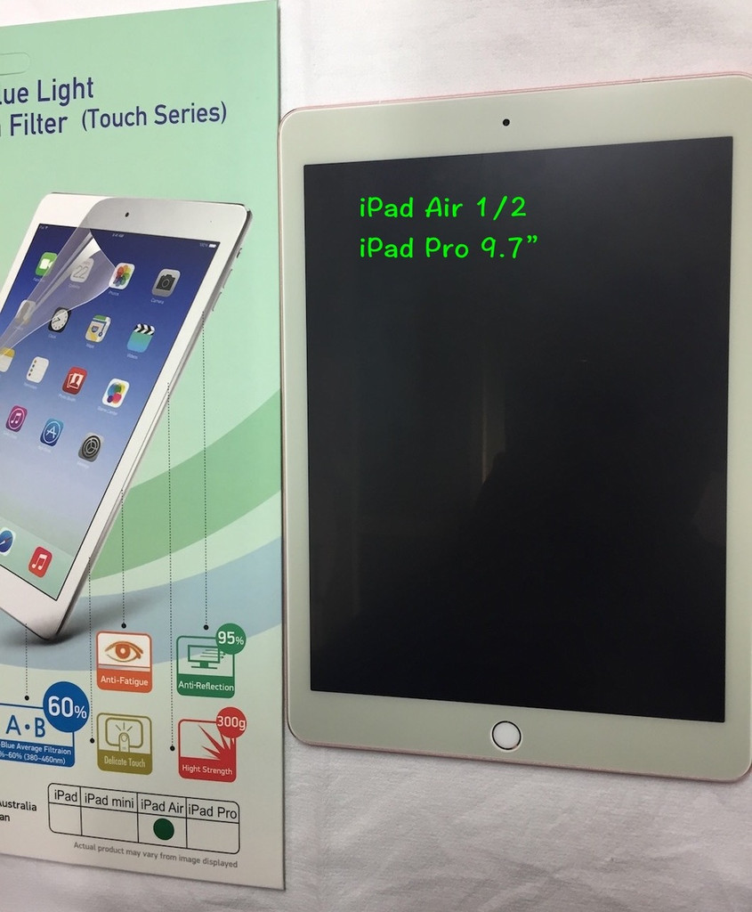 9.7 inch - Fiara iPad Anti Blue Light Screen Protector / Filter | Self-Adhesive Film