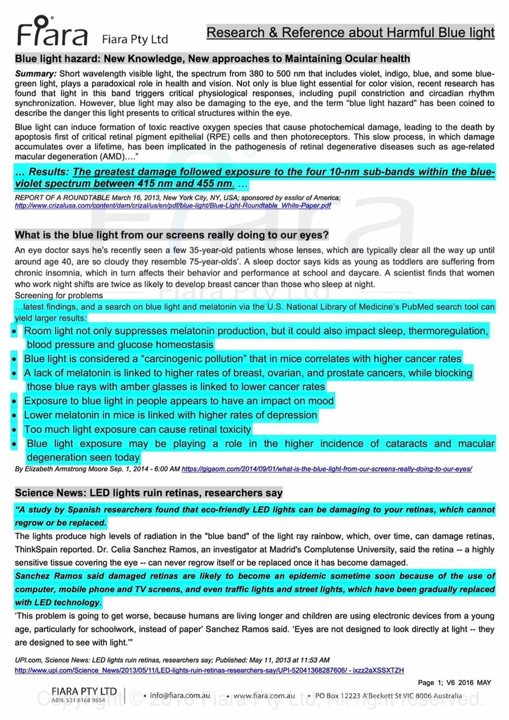 Fits 42~45-inch Large Frame TV | Fiara Anti Blue Light Screen Protector / Filter