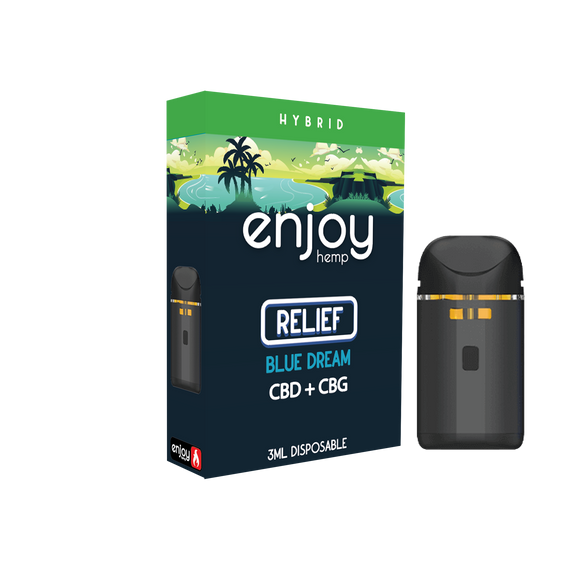 Enjoy Hemp 3ml CBD + CBG Disposable Vape - Blue Dream (Hybrid) Enjoy Hemp 3ml CBD + CBG Disposable Vape - Blue Dream (Hybrid)